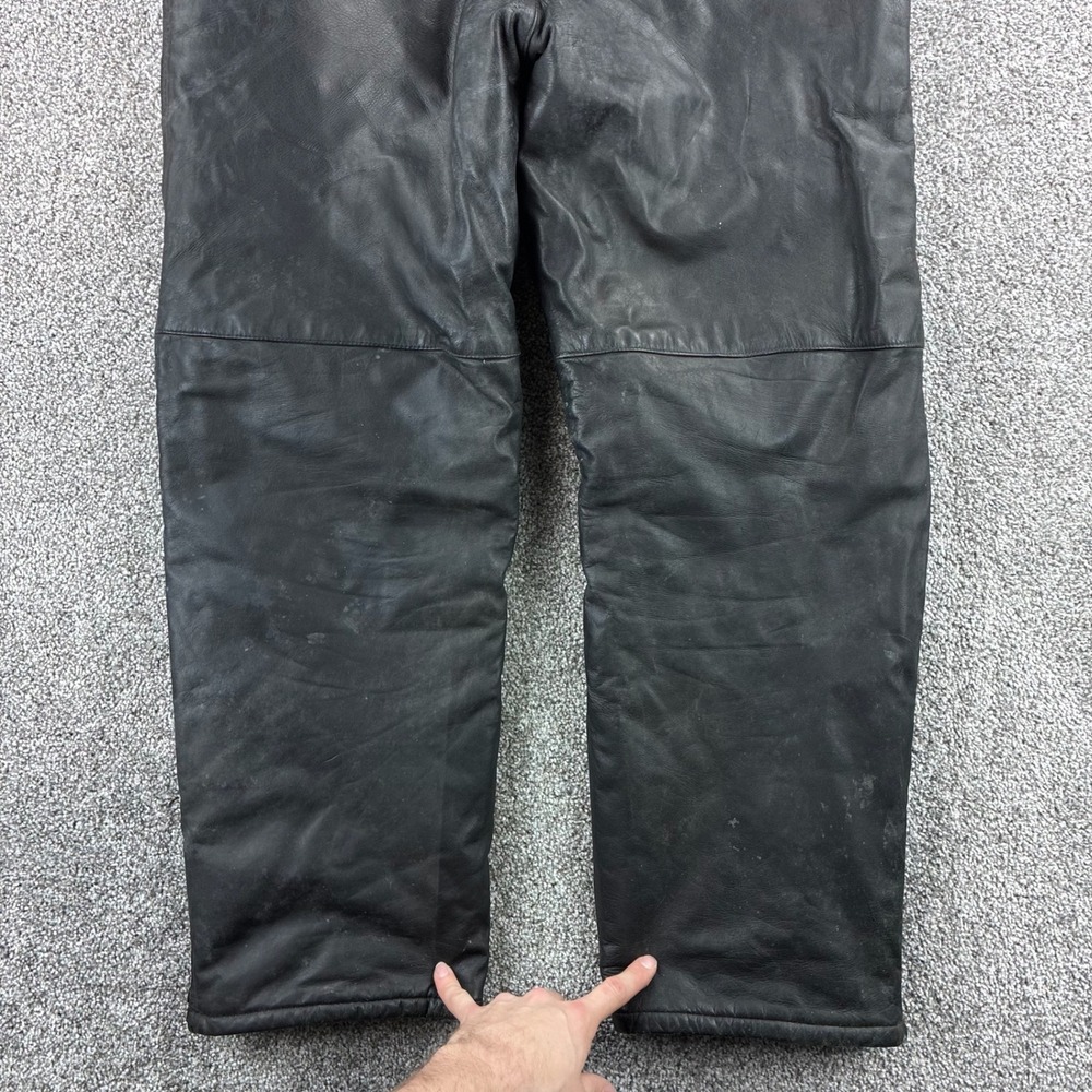CKX Leather Snowmobile Bibs Overalls Mens XL Black Insulated Motorcycle Padded - Picture 5 of 6
